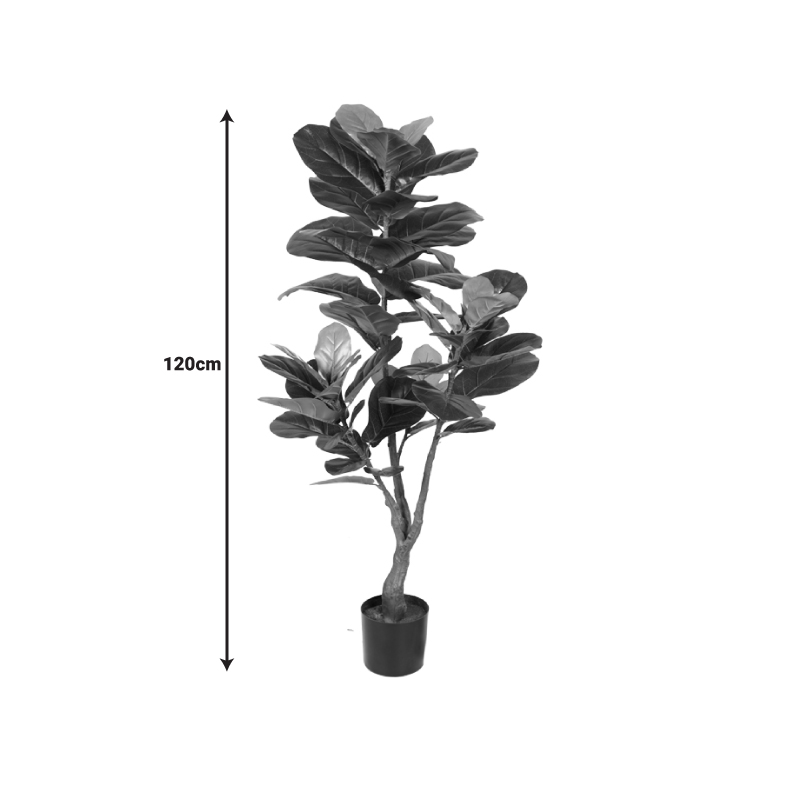 Διακοσμητικό φυτό Fiddlehead σε γλάστρα Inart πράσινο pp Υ120εκ