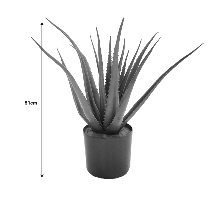 Διακοσμητικό φυτό Aloe σε γλάστρα Inart πράσινο pp Υ51εκ
