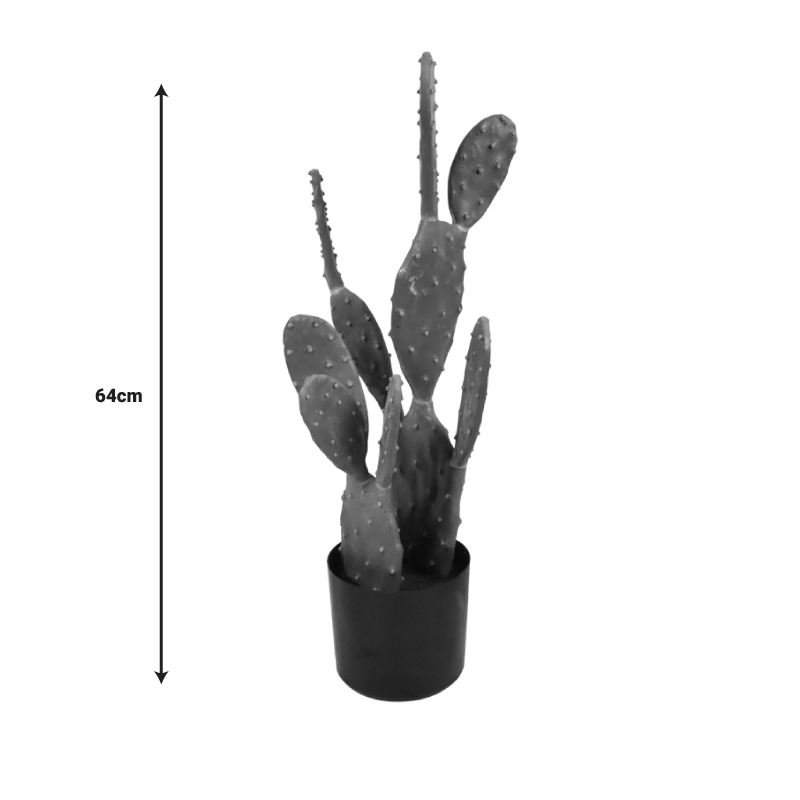 Cactus decorative plant in a pot Inart green pp H64cm