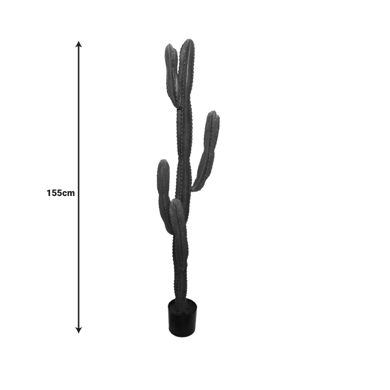 Διακοσμητικό φυτό Cactus I σε γλάστρα Inart πράσινο pp Υ155εκ