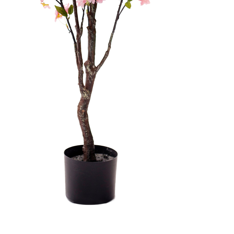 Decorative plant Peach flower in a pot Inart pink pp H140cm