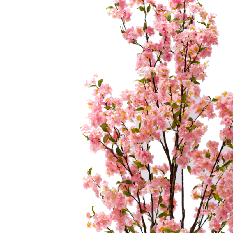 Decorative plant Peach flower I in a pot Inart pink pp H170cm