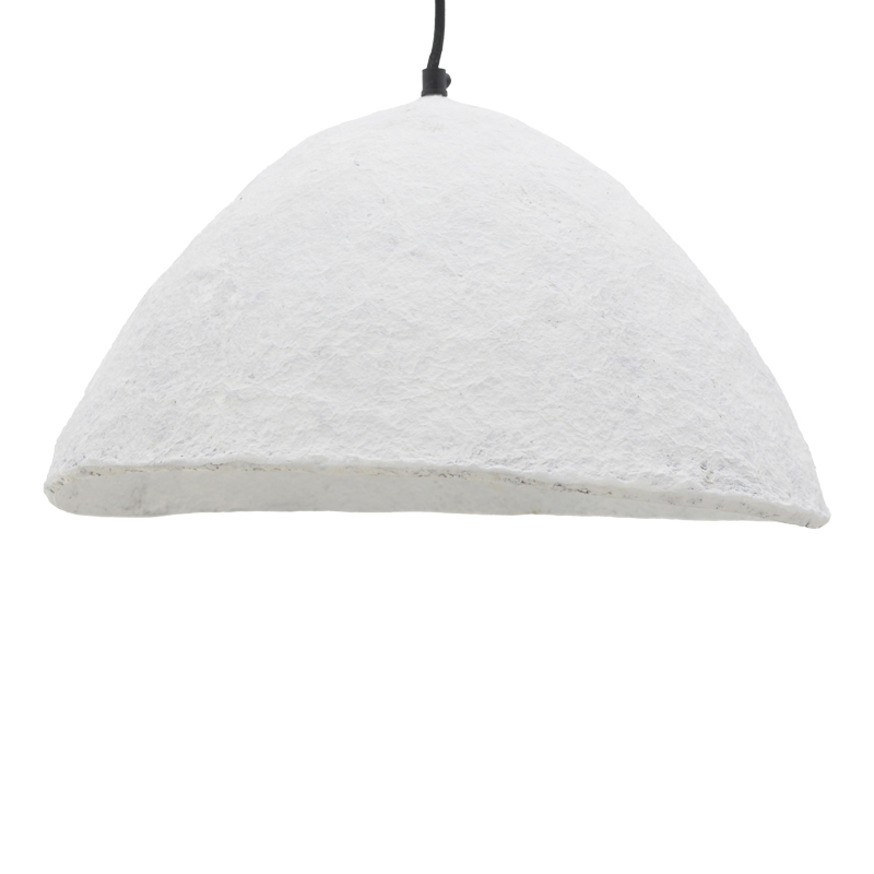 Ceiling light Litho Inart white press papier-iron 42x39x123.5cm