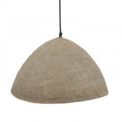 Ceiling light Litho Inart grey press papier-iron 42x39x123.5cm