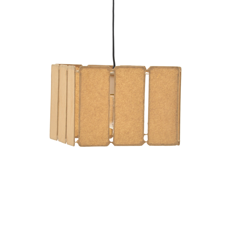 Ceiling light Boxfo Inart brown press papier-iron 32x32x123cm