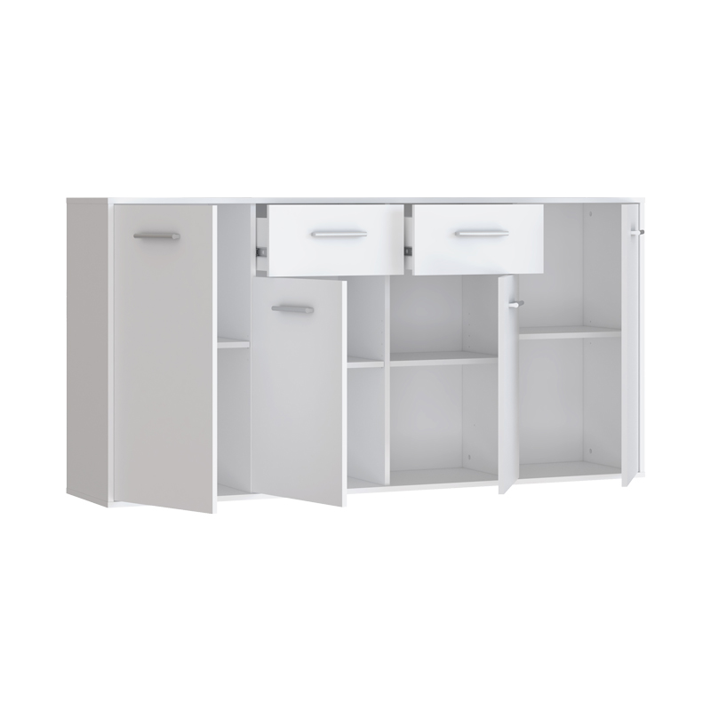 Drepen pakoworld melamine buffet in white color 162.3x34.2x81.7cm