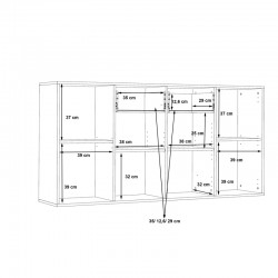 Drepen pakoworld melamine buffet in white color 162.3x34.2x81.7cm