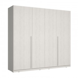 Manestile pakoworld melamine four-leaf wardrobe in beige shade 227.5x59x212.9cm