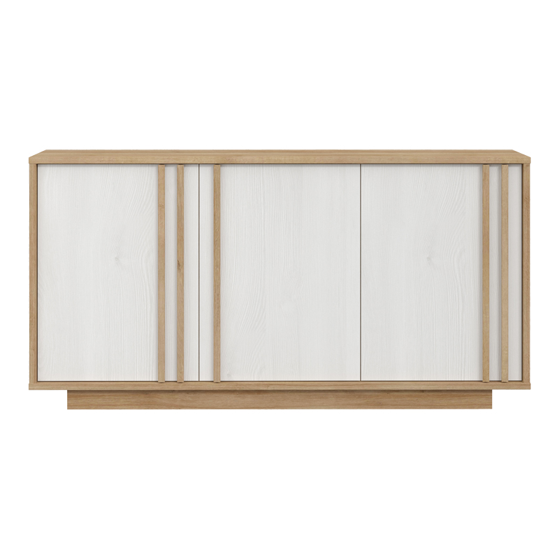 Chesto pakoworld melamine buffet in white and oak color 169.2x42x87cm