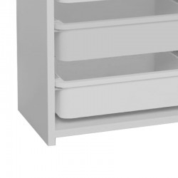 Cabinet with baskets Toily pakoworld white melamine 45x30x75cm