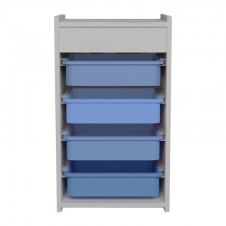 Cabinet with baskets Toily pakoworld white-blue melamine 45x30x75cm