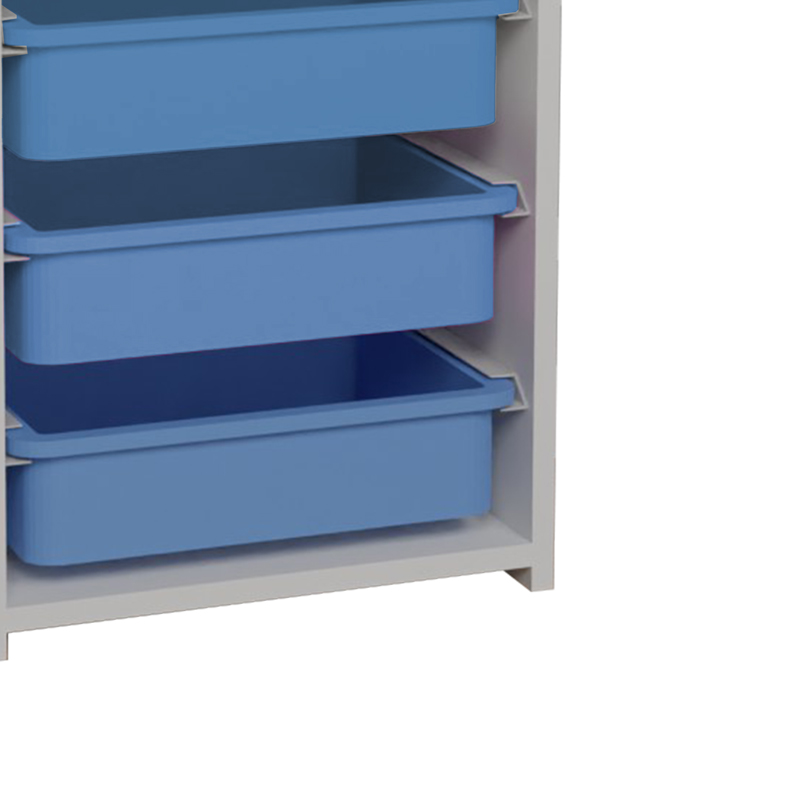 Cabinet with baskets Toily pakoworld white-blue melamine 45x30x75cm