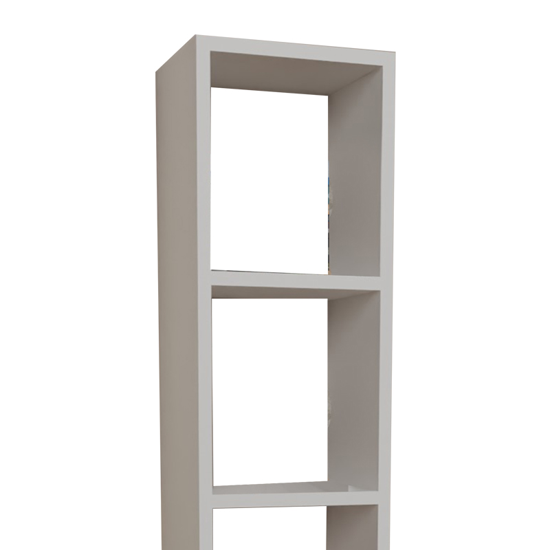 Barzine pakoworld melamine bookcase in white shade 27.6x19.5x150cm