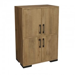 Jenny pakoworld melamine cabinet in natural shade and black metal leg 60x35x90cm