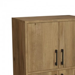 Jenny pakoworld melamine cabinet in natural shade and black metal leg 60x35x90cm