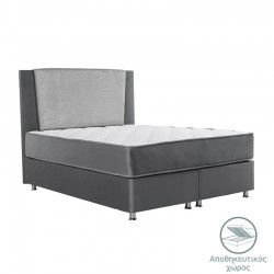 Double bed Tamon pakoworld with storage space dark grey 160x200cm