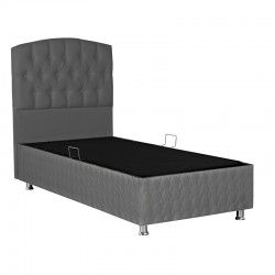 Bed Lanse pakoworld with storage store anthracite 120x200cm