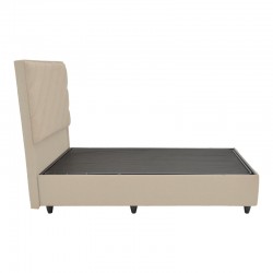 Tito pakoworld single bed with storage space fabric in cream shade 120x200cm