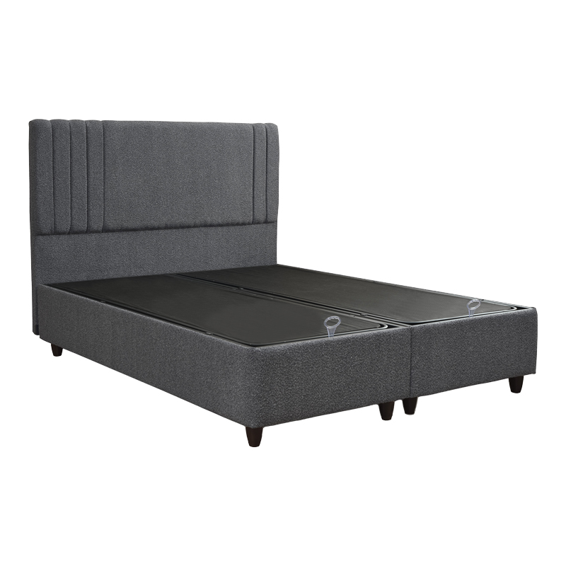 Bed with storage space Lineo pakoworld double boucle in anthracite shade 160x200cm