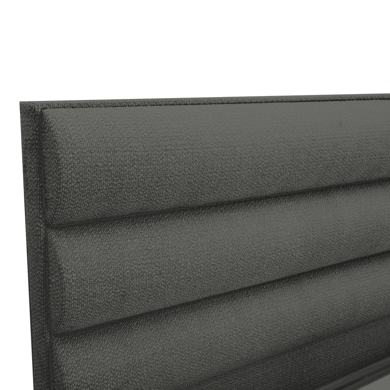 Luxe pakoworld double bed with storage space anthracite fabric 160x200cm