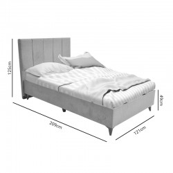 Single bed Dreamland pakoworld with storage space rotten apple  fabric 120x200cm