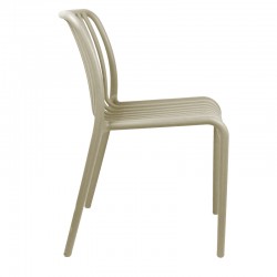 Bar stool Laudre pakoworld pp in cappuccino shade 56x36x87cm