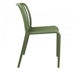 Zoi pakoworld pp chair in dark green shade 42x58x79cm