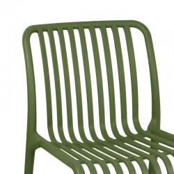 Zoi pakoworld pp chair in dark green shade 42x58x79cm