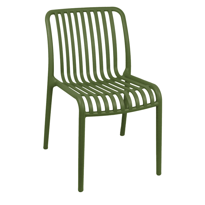 Zoi pakoworld pp chair in dark green shade 42x58x79cm