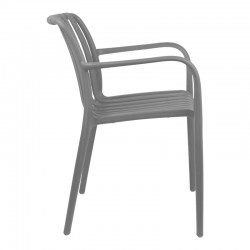 Armchair Zoi pakoworld pp in anthracite shade 58.5x54x80cm