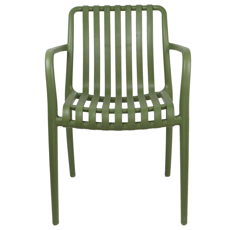 Armchair Zoi pakoworld pp in dark green shade 58.5x54x80cm