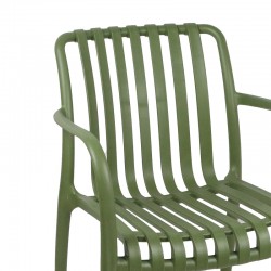 Armchair Zoi pakoworld pp in dark green shade 58.5x54x80cm