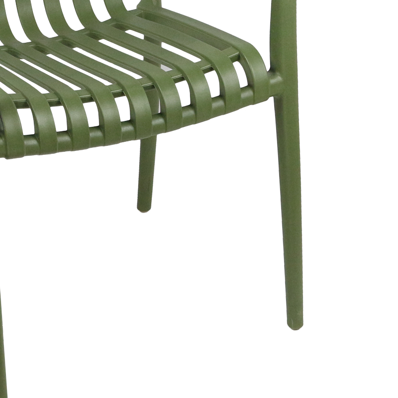 Armchair Zoi pakoworld pp in dark green shade 58.5x54x80cm