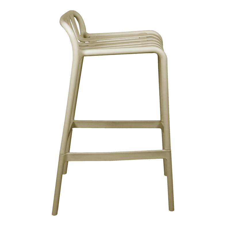 Bar stool Zoi pakoworld pp in cappuccino shade 56x36x87cm