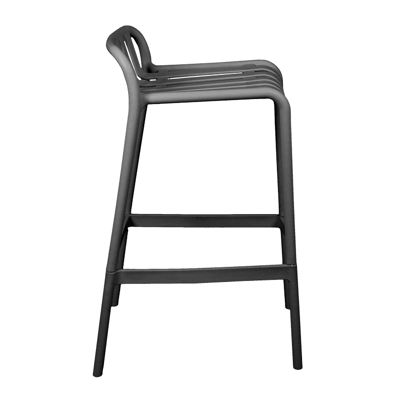 Zoi pakoworld pp bar stool in anthracite shade 56x36x87cm