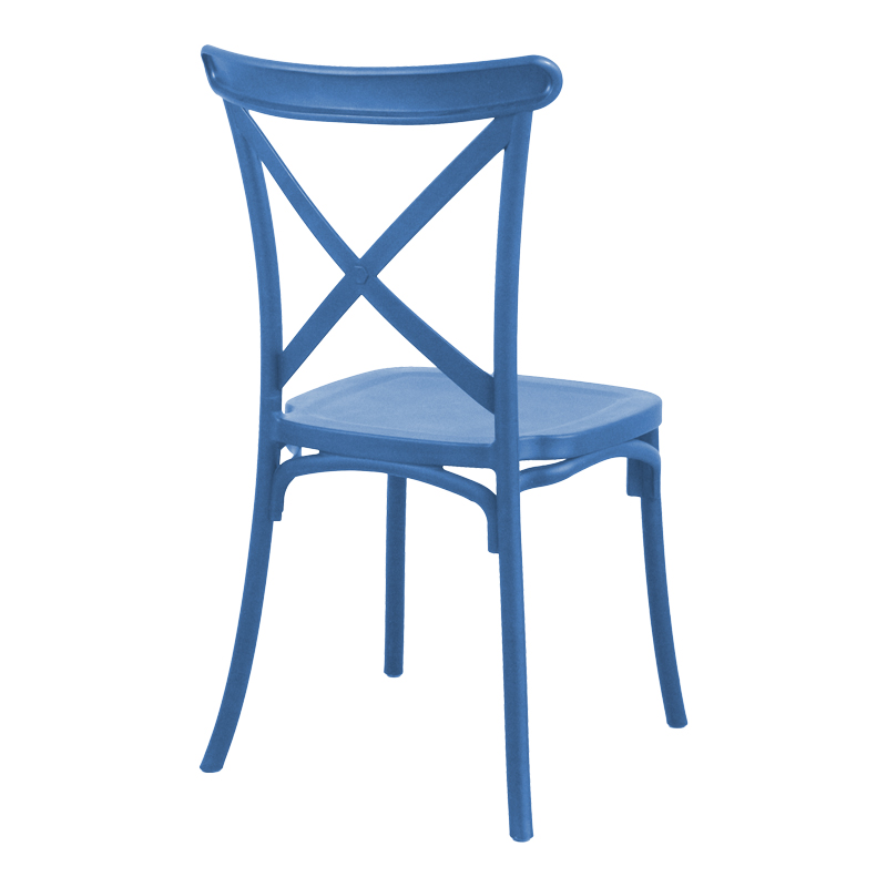 Crossie pakoworld pp chair in blue shade 38x46.5x82cm