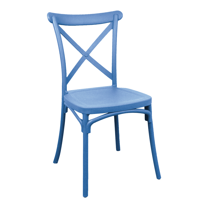 Crossie pakoworld pp chair in blue shade 38x46.5x82cm