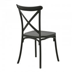 Crossie chair pakoworld pp in dark grey shade 38x46.5x82cm