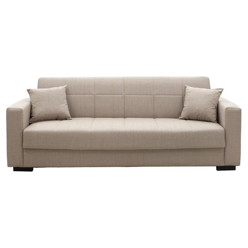Vox pakoworld three-seater sofa-bed with storage cream fabric 215x85x80cm