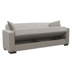Vox pakoworld three-seater sofa-bed with storage light gray fabric 215x85x80cm