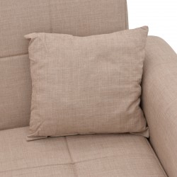 Sofa-bed with storage three-seater Lincoln pakoworld beige fabric 225x85x90cm