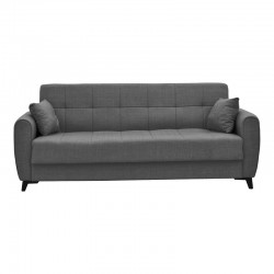 Sofa-bed with storage three-seater Lincoln pakoworld anthracite fabric 225x85x90cm
