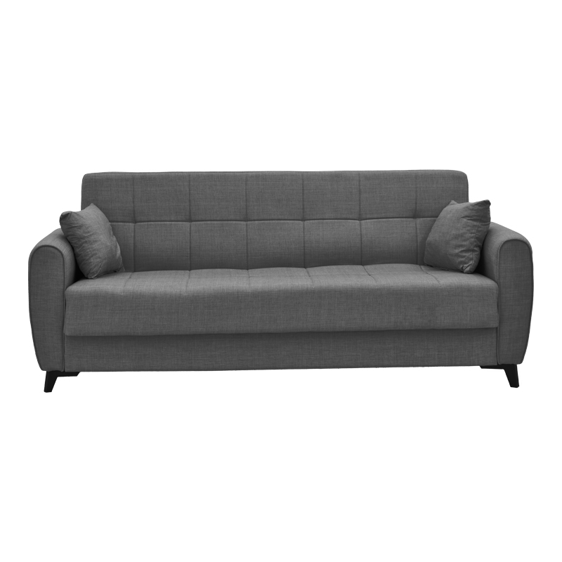 Sofa-bed with storage three-seater Lincoln pakoworld anthracite fabric 225x85x90cm
