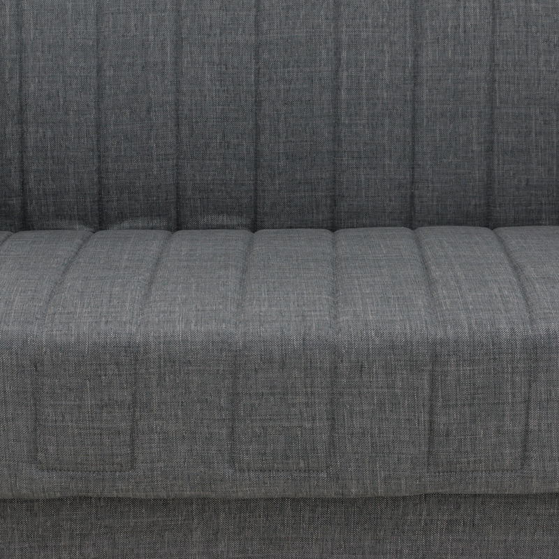 Καναπές-κρεβάτι με αποθηκευτικό χώρο τριθέσιος Romina pakoworld ανθρακί ύφασμα 190x85x90εκ
