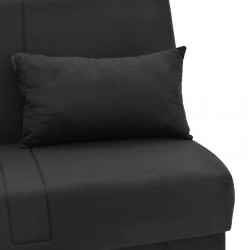 Romina three-seater sofa-bed with storage space pakoworld black fabric 190x85x90cm