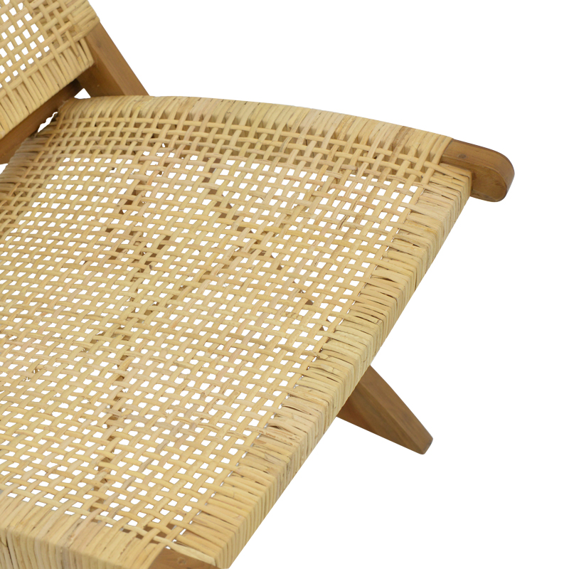 Καρέκλα Jerenze pakoworld φυσικό teak ξύλο-φυσικό rattan 65x78x68εκ