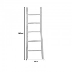 Σκάλα Morjeve pakoworld teak ξύλο σε φυσική απόχρωση 50x6x160εκ