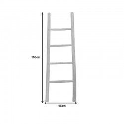 Σκάλα Morjeve pakoworld teak ξύλο σε φυσική απόχρωση 45x6x150εκ