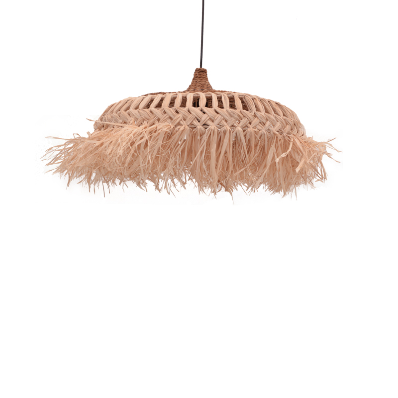 Borobe Inart sisal ceiling lamp in natural color D80x45cm