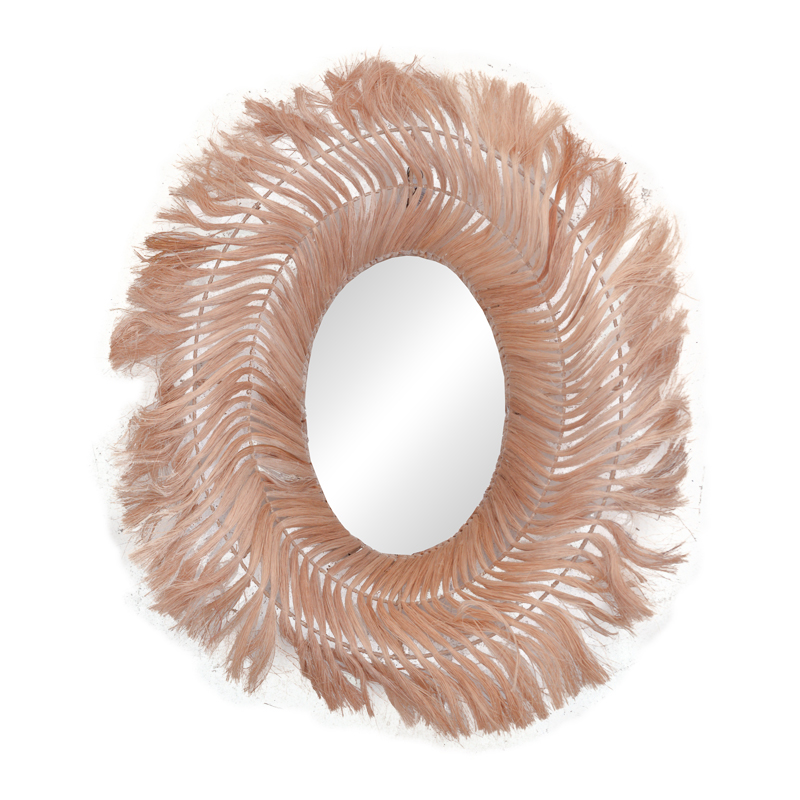 Tolle Inart abaca mirror in natural color 65x85x17cm